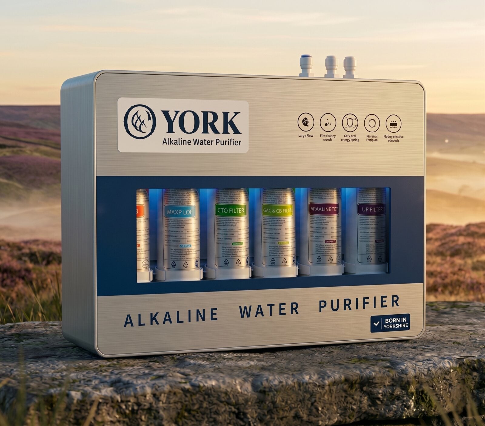 York Natural Drinking Water in aseptic cartons
